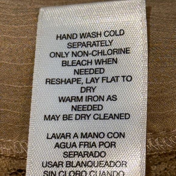 Chicos Luxe Lace Harriet Cardigan Sweater Camel Womens Size 1 (M/8) Wool Mohair - Picture 8 of 11